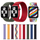 Nylon Single-turn Braided Watch Band For Apple Watch Series 7 41mm / 6 & SE & 5 & 4 40mm / 3 & 2 & 1 38mm, Length:S 130mm(Rainbow Color)