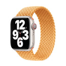 Nylon Single-turn Braided Watch Band For Apple Watch Series 7 45mm / 6 & SE & 5 & 4 44mm / 3 & 2 & 1 42mm, Length:M 155mm(Milky Beige)