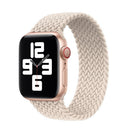 Nylon Single-turn Braided Watch Band For Apple Watch Ultra 49mm / Series 8&7 45mm / SE 2&6&SE&5&4 44mm / 3&2&1 42mm, Length:L 170mm (Starlight)