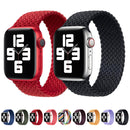 Nylon Single-turn Braided Watch Band For Apple Watch Ultra 49mm / Series 8&7 45mm / SE 2&6&SE&5&4 44mm / 3&2&1 42mm, Length:L 170mm (Starlight)
