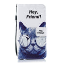 Horizontal Flip Leather Case with Holder & Card Slots & Wallet For iPhone 12 / 12 Pro(Cool Cat)