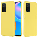 For Huawei P smart 2021 Pure Color Liquid Silicone Shockproof Full Coverage Case(Yellow)
