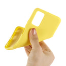 For Huawei P smart 2021 Pure Color Liquid Silicone Shockproof Full Coverage Case(Yellow)