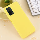 For Huawei P smart 2021 Pure Color Liquid Silicone Shockproof Full Coverage Case(Yellow)