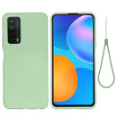 For Huawei P smart 2021 Pure Color Liquid Silicone Shockproof Full Coverage Case(Green)