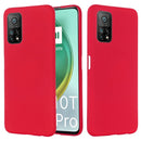 For Xiaomi Mi 10T Pro 5G Pure Color Liquid Silicone Shockproof Full Coverage Case(Red)