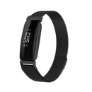For Fitbit Inspire 2 Milanese Watch Band, Size:S(Black)