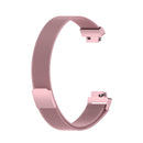 For Fitbit Inspire 2 Milanese Watch Band, Size:S(Rose Pink)