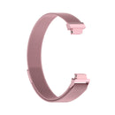 For Fitbit Inspire 2 Milanese Watch Band, Size:S(Rose Pink)
