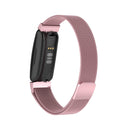 For Fitbit Inspire 2 Milanese Watch Band, Size:S(Rose Pink)