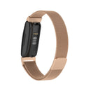 For Fitbit Inspire 2 Milanese Watch Band, Size:S(Rose Gold)