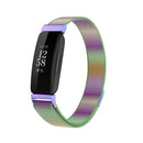 For Fitbit Inspire 2 Milanese Watch Band, Size:S(Colorful)