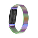 For Fitbit Inspire 2 Milanese Watch Band, Size:S(Colorful)