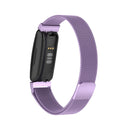 For Fitbit Inspire 2 Milanese Watch Band, Size:S(Light Purple)