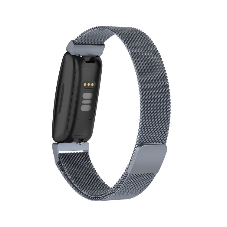 For Fitbit Inspire 2 Milanese Watch Band, Size:S(Grey)