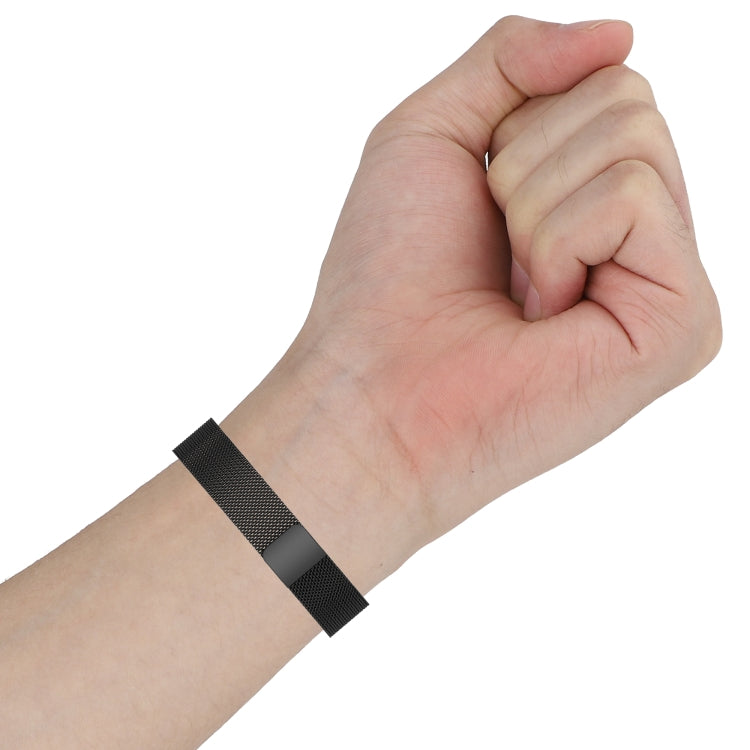 For Fitbit Inspire 2 Milanese Watch Band, Size:S(Grey)