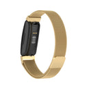 For Fitbit Inspire 2 Milanese Watch Band, Size:L(Gold)