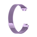 For Fitbit Inspire 2 Milanese Watch Band, Size:L(Light Purple)