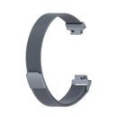 For Fitbit Inspire 2 Milanese Watch Band, Size:L(Grey)