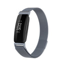 For Fitbit Inspire 2 Milanese Watch Band, Size:L(Grey)