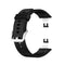 For Huawei Watch Fit Silicone Watch Band with Stainless Steel Buckle(Black)