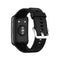 For Huawei Watch Fit Silicone Watch Band with Stainless Steel Buckle(Black)