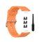 For Huawei Watch Fit Silicone Watch Band with Stainless Steel Buckle(Orange)