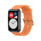 For Huawei Watch Fit Silicone Watch Band with Stainless Steel Buckle(Orange)