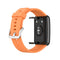 For Huawei Watch Fit Silicone Watch Band with Stainless Steel Buckle(Orange)