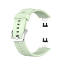 For Huawei Watch Fit Silicone Watch Band with Stainless Steel Buckle(Green)