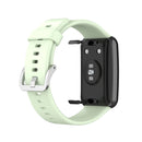 For Huawei Watch Fit Silicone Watch Band with Stainless Steel Buckle(Green)