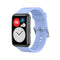 For Huawei Watch Fit Silicone Watch Band with Stainless Steel Buckle(Chrysanthemum Blue)