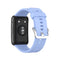 For Huawei Watch Fit Silicone Watch Band with Stainless Steel Buckle(Chrysanthemum Blue)