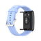 For Huawei Watch Fit Silicone Watch Band with Stainless Steel Buckle(Chrysanthemum Blue)