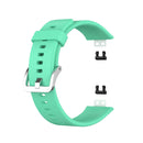 For Huawei Watch Fit Silicone Watch Band with Stainless Steel Buckle(Bright Green)