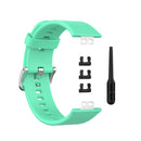 For Huawei Watch Fit Silicone Watch Band with Stainless Steel Buckle(Bright Green)