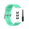 For Huawei Watch Fit Silicone Watch Band with Stainless Steel Buckle(Bright Green)