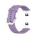 For Huawei Watch Fit Silicone Watch Band with Stainless Steel Buckle(Light Purple)
