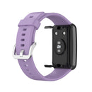 For Huawei Watch Fit Silicone Watch Band with Stainless Steel Buckle(Light Purple)