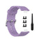 For Huawei Watch Fit Silicone Watch Band with Stainless Steel Buckle(Light Purple)