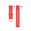 For Huawei Watch Fit Silicone Watch Band with Stainless Steel Buckle(Red)