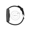 For Huawei Watch Fit Silicone Watch Band with Stainless Steel Buckle(Black)