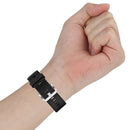 For Huawei Watch Fit Silicone Watch Band with Stainless Steel Buckle(Black)