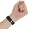 For Huawei Watch Fit Silicone Watch Band with Stainless Steel Buckle(Black)
