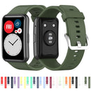 For Huawei Watch Fit Silicone Watch Band with Stainless Steel Buckle(Black)