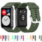 For Huawei Watch Fit Silicone Watch Band with Stainless Steel Buckle(Bright Green)