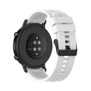 For Huawei Watch GT 2 42mm Silicone Watch Band with Black Buckle(White)