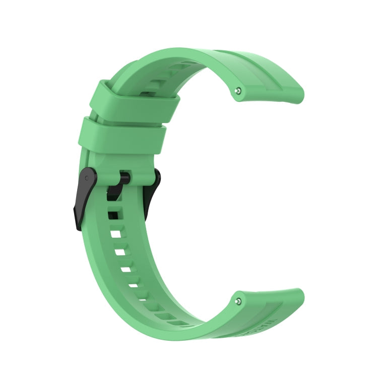 For Huawei Watch GT 2 42mm Silicone Watch Band with Black Buckle(Mint Green)