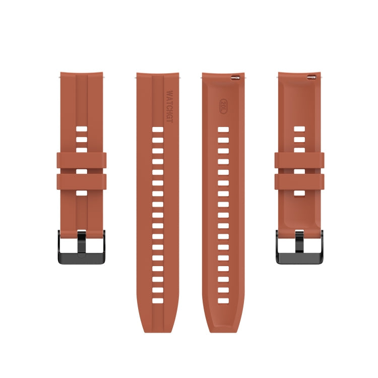 For Huawei Watch GT 2 42mm Silicone Watch Band with Black Buckle(Orange)