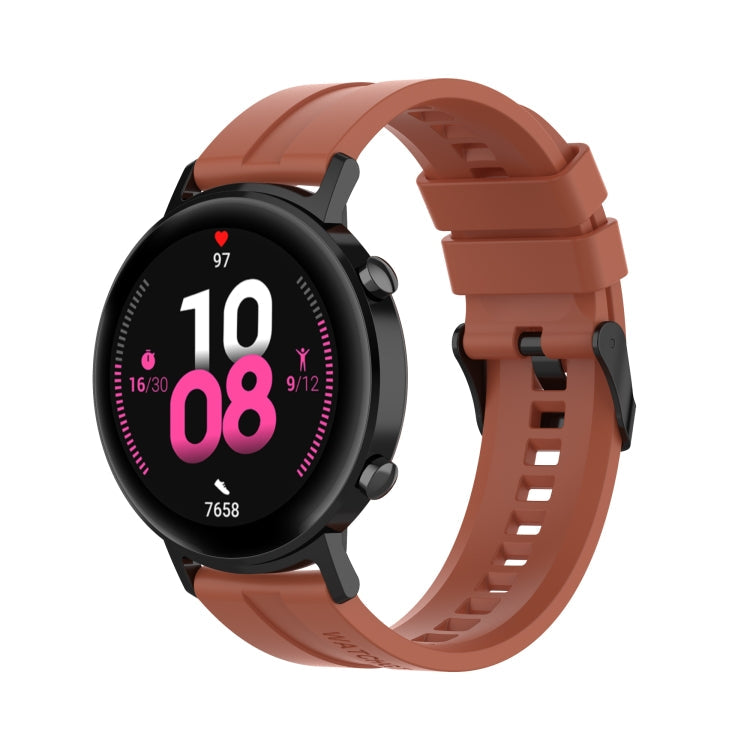 For Huawei Watch GT 2 42mm Silicone Watch Band with Black Buckle(Orange)